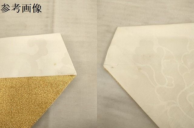 平和屋着物■打敷 内敷 三角 純金 花丸文 法衣 寺院 仏具 仏教 僧侶 神職 装束 AAAK2355Aja