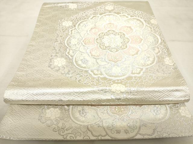 平和屋着物◎六通柄袋帯 正倉院花文 金銀糸 逸品 AAAL3854tm