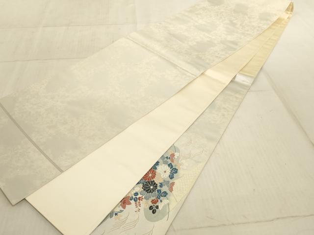 平和屋着物◎太鼓柄袋帯 風景文 金糸 正絹 逸品 AAAL5604pf