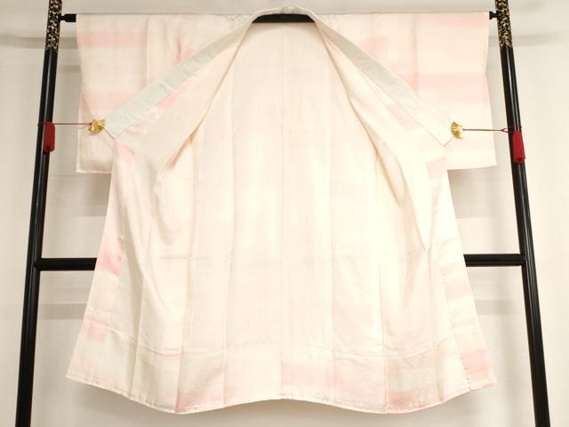 平和屋着物■長襦袢 袷 紗綾形地紋 暈し染め 正絹 逸品 AAAL6245bw