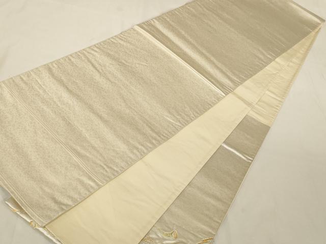 平和屋着物◎六通太鼓柄袋帯 群鶴文 金銀糸 引箔 正絹 逸品 AAAL7176cx