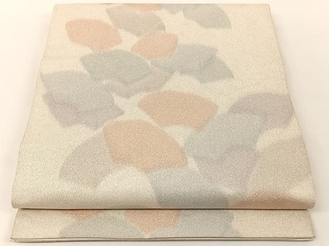 平和屋着物◎砂子綴れ 全通柄袋帯 地紙霞文 銀糸 正絹 逸品 AAAM5390ey