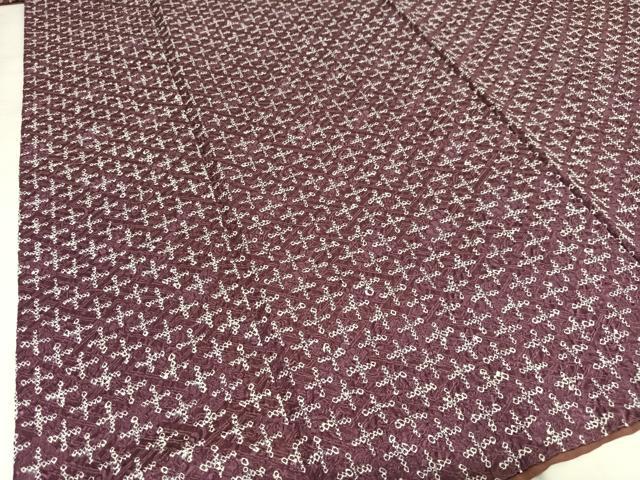 平和屋着物■上質な小紋 絞り 十字 正絹 逸品 AAAM5419oa