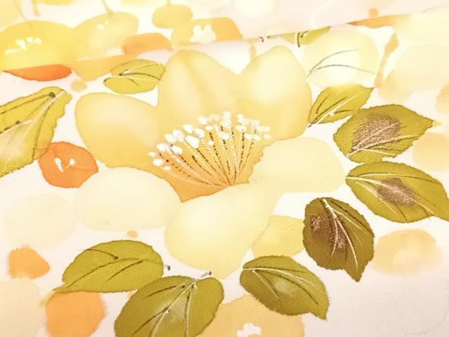 平和屋着物●訪問着 手描き 枝花文 金彩 正絹 逸品 AAAM6819ph