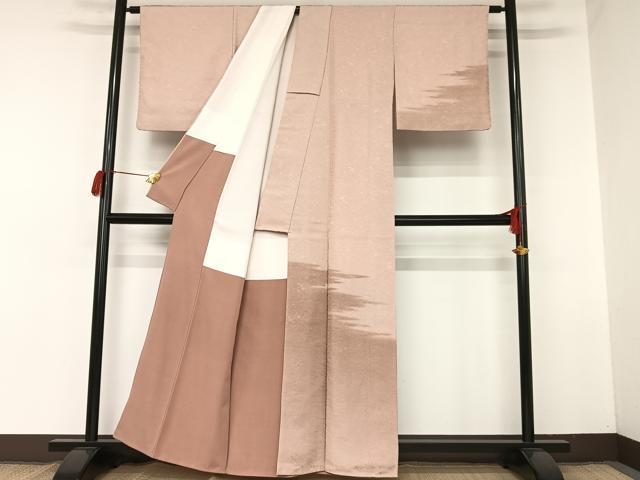 平和屋着物■訪問着 芝地紋 暈し染め 正絹 逸品 AAAM7317oa