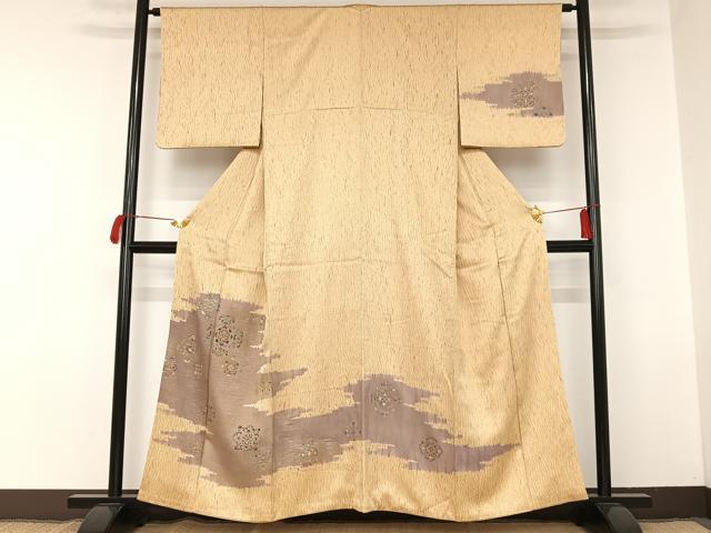 平和屋着物■訪問着 絞り 飾花文 金彩 正絹 逸品 AAAM7319oa