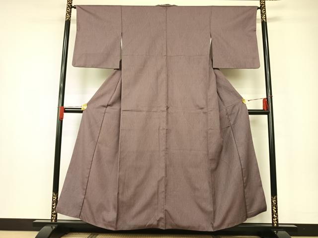 平和屋着物■お召 格子柄 立涌文 正絹 逸品 AAAM7547np