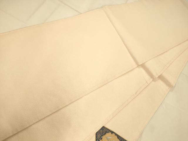 平和屋着物◎太鼓柄袋帯 駒刺繍 総刺繍 雲取り雪輪草花鶴文 金糸 金銀彩 正絹 逸品 AAAM8579fw