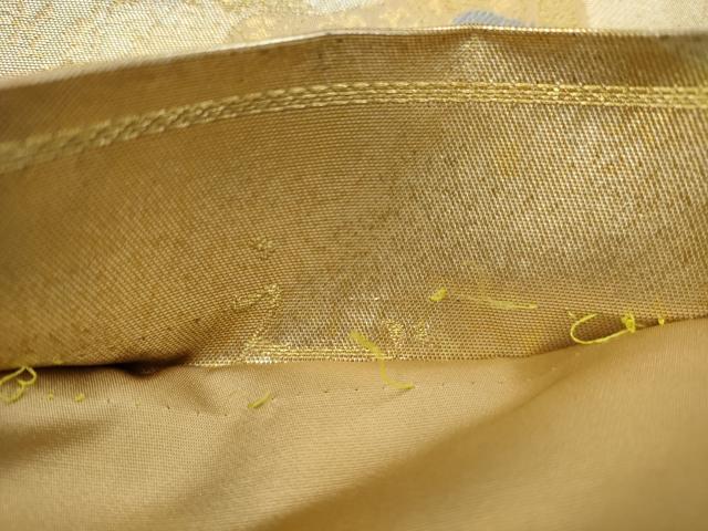 平和屋着物◎六通柄袋帯 色紙重ね草花文 金銀糸 引箔 正絹 逸品 AAAN3211tg