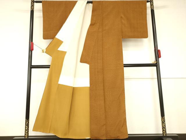 平和屋着物■お召 立涌文様 正絹 逸品 AAAN3373ay