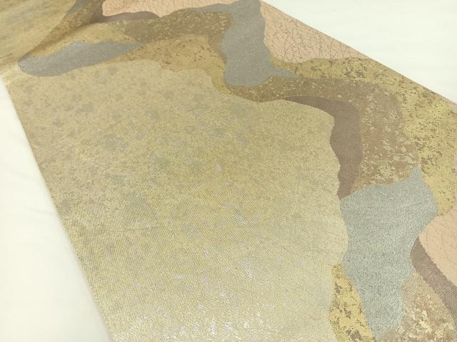平和屋着物◎六通柄袋帯 道長霞文 引箔 正絹 逸品 AAAN4521dx