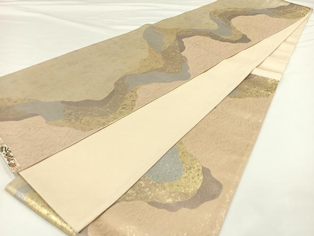 平和屋着物◎六通柄袋帯 道長霞文 引箔 正絹 逸品 AAAN4521dx