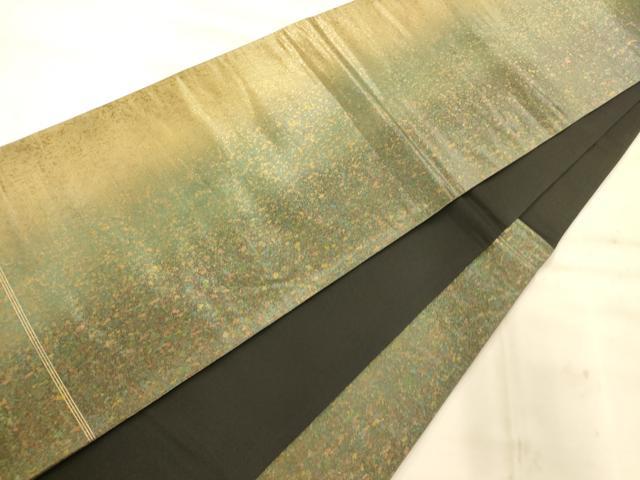 平和屋着物◎六通柄袋帯 霞文 引箔 正絹 逸品 AAAN5223fw