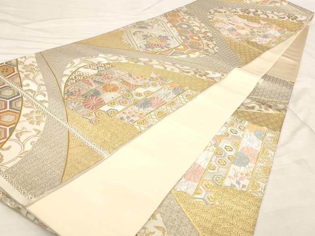 平和屋着物◎六通柄袋帯 吉祥花鳥文 金銀糸 正絹 逸品 AAAN6787st