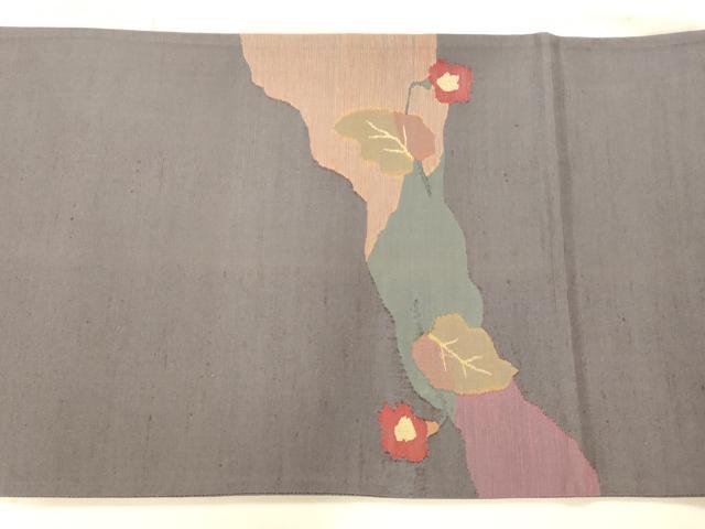 平和屋着物◎太鼓柄袋帯 すくい織 枝花丸文 金糸 正絹 逸品 AAAO1104fw