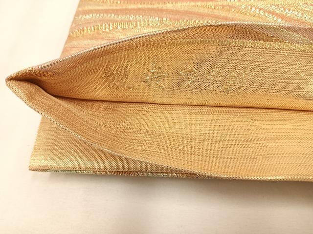 平和屋着物◎六通柄袋帯 歓世つづれ 箔寿若松文 金糸 正絹 逸品 AAAO4596yx