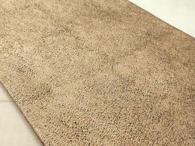 平和屋着物◎全通柄袋帯 霞文 金糸 正絹 逸品 AAAO5276sx