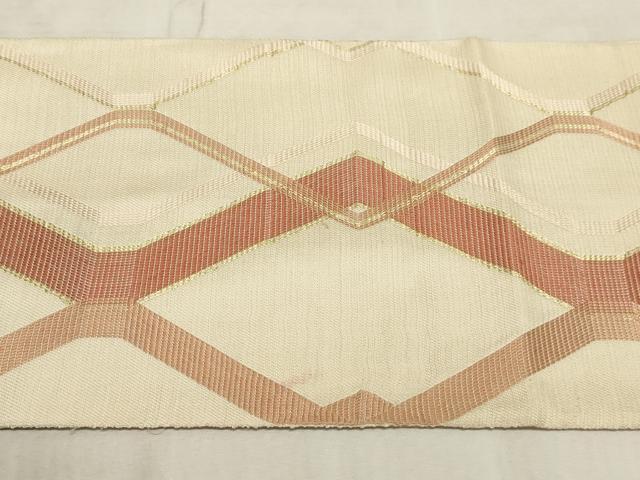 平和屋着物■太鼓柄袋帯 菱間道 金糸 正絹 逸品 AAAO5874sx