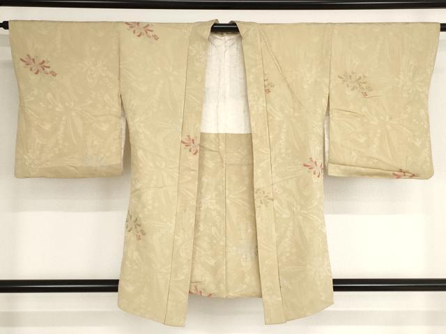 平和屋着物■羽織 寿光織 地紋起こし 舞花熨斗文 金銀糸 正絹 逸品 AAAO7555bw