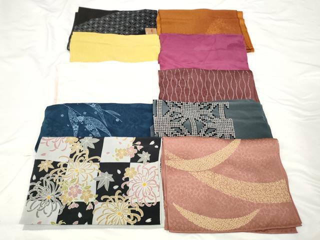 平和屋着物★和装小物 上質な帯揚げ 10枚セット 逸品 AAAO8735ps