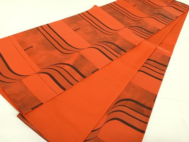 平和屋着物◎六通柄袋帯 幾何学文様 正絹 逸品 AAAO9397jh