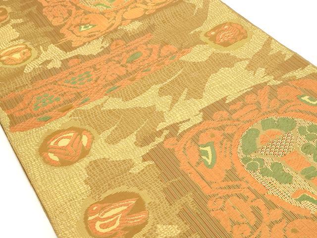 平和屋着物◎八寸名古屋帯 鳥獣文 正絹 逸品 AAAP4407st