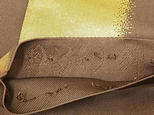 平和屋着物◎全通柄袋帯 花菱間道 金糸 正絹 逸品 AAAP5192jh