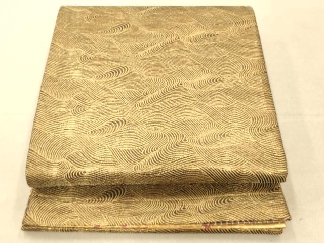 平和屋着物◎両面六通柄袋帯 流水鳳凰花蝶文 金糸 正絹 逸品 AAAP6031fw
