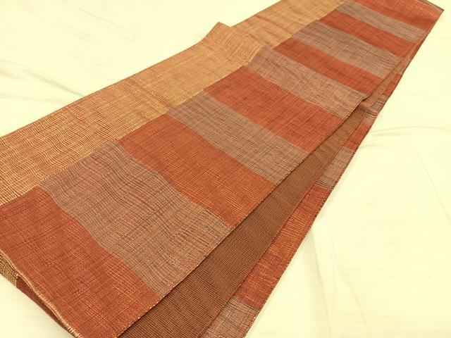 平和屋着物◎全通柄袋帯 幾何学文 金糸 正絹 逸品 AAAP6263ey