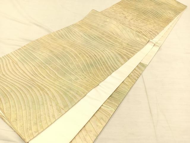 平和屋着物◎六通柄袋帯 流水文 金糸 引箔 正絹 逸品 AAAP6264ey