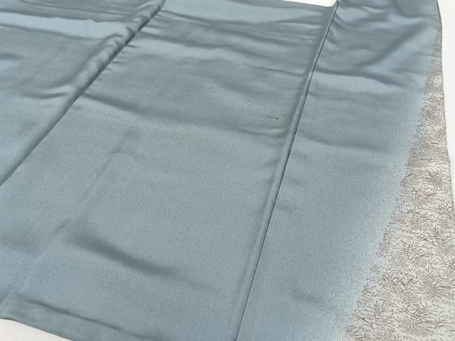 平和屋着物●松尾光琳 色留袖 雪輪に兎 暈し染め 銀彩 ロング丈 正絹 逸品 AAAQ0478np