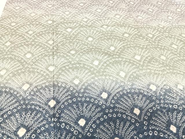 平和屋着物●訪問着 総絞り 青海波 暈し染め ロング丈 正絹 逸品 未使用 AAAQ0479np