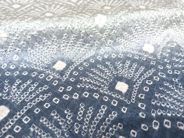 平和屋着物●訪問着 総絞り 青海波 暈し染め ロング丈 正絹 逸品 未使用 AAAQ0479np