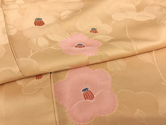 平和屋着物●上質な小紋 地紋起こし 枝花文 正絹 逸品 AAAQ0482np