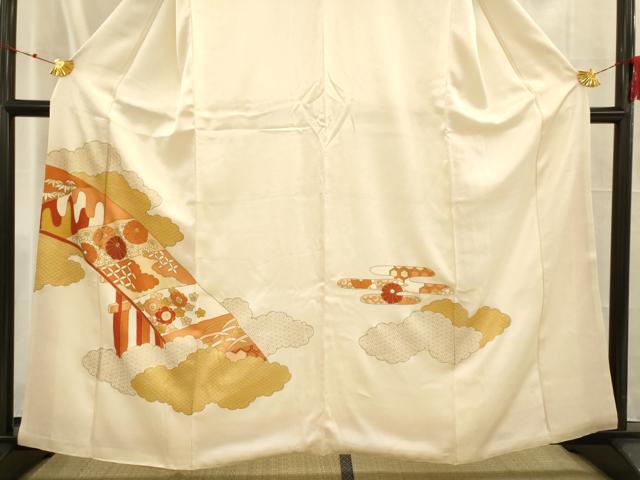 平和屋着物■訪問着 駒刺繍 菊 金彩 正絹 逸品 AAAQ1726fy