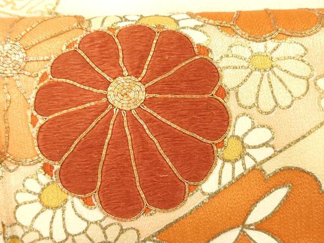 平和屋着物■訪問着 駒刺繍 菊 金彩 正絹 逸品 AAAQ1726fy
