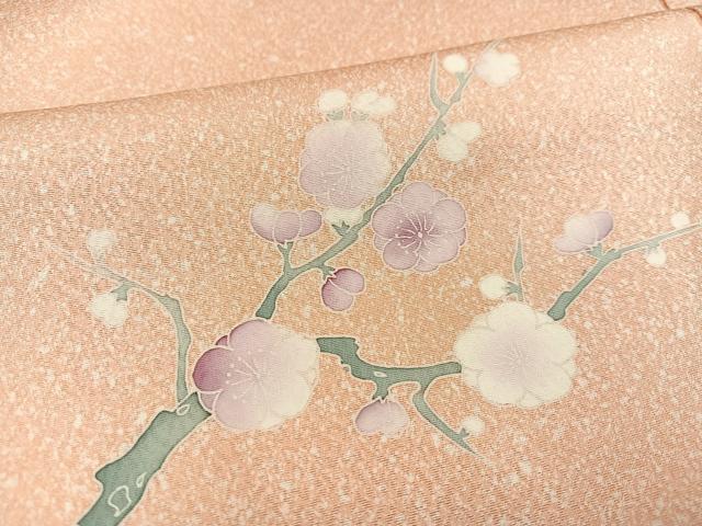 平和屋着物■訪問着 枝花文 たたき染め 正絹 逸品 AAAQ3211ph