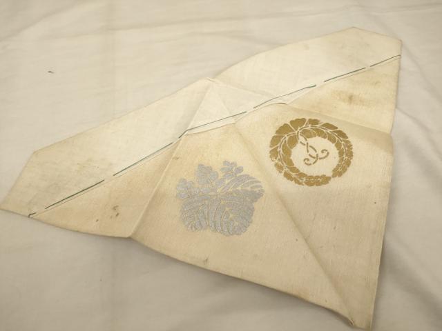 平和屋本店■打敷 内敷 三角 五七の桐 九条藤 金銀彩 法衣 寺院 仏具 仏教 僧侶 神職 装束 AAAQ3720ja