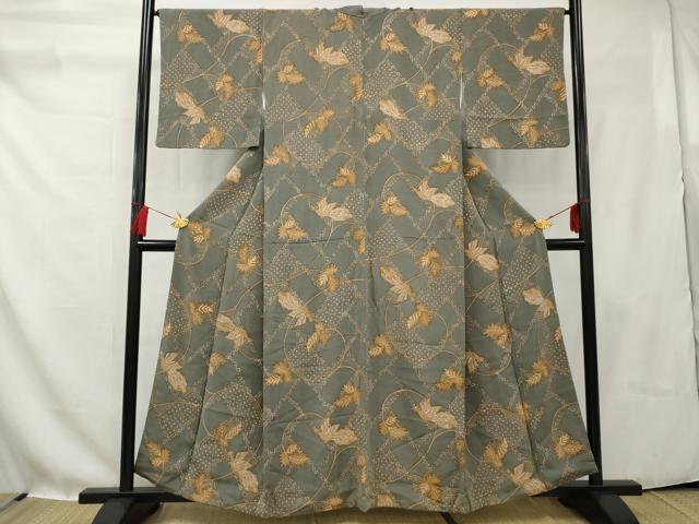 平和屋着物●上質な小紋 花鳥文 正絹 逸品 AAAQ6230gw