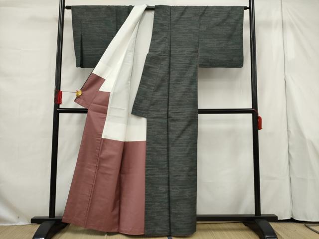 平和屋着物■本場大島紬 エ霞文 正絹 逸品 AAAQ9409gw