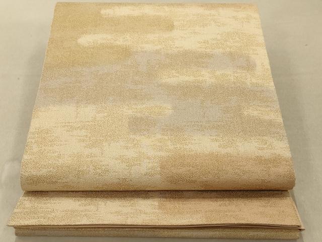 平和屋着物◎全通柄袋帯 霞文 金糸 正絹 逸品 AAAR0501tm