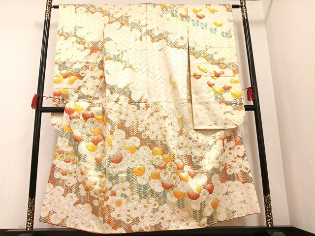 平和屋着物○豪華振袖 駒刺繍 花尽くし 金彩 正絹 逸品 AAAR4086ph
