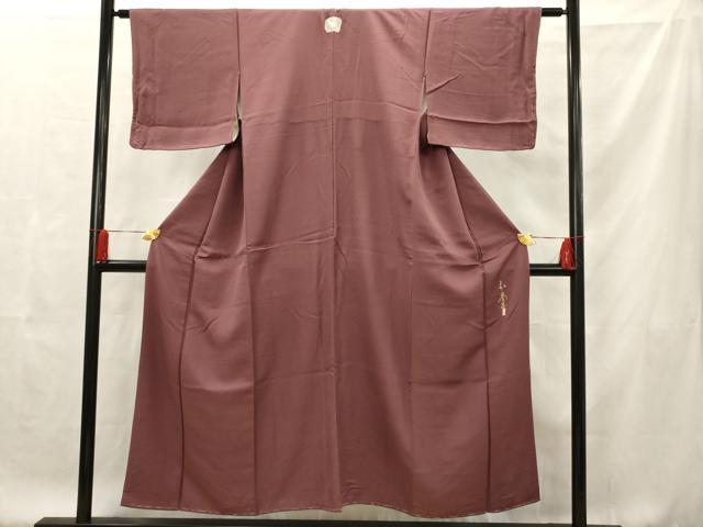 平和屋着物■上質な色無地 作家物 浅蘇芳色 正絹 逸品 未使用 AAAR5268ru