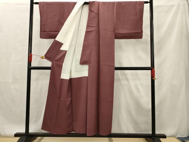 平和屋着物■上質な色無地 作家物 浅蘇芳色 正絹 逸品 未使用 AAAR5268ru