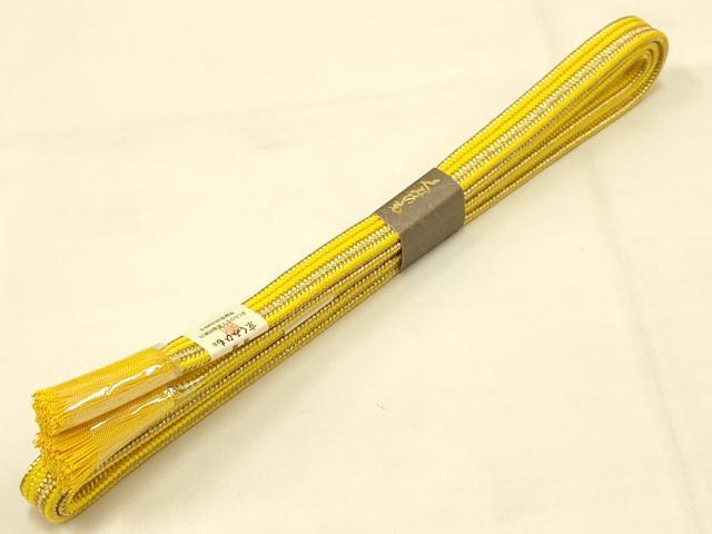 平和屋着物●和装小物 上質な帯締め 京くみひも 金糸 撚り房 逸品 未使用 AAAR6693ay