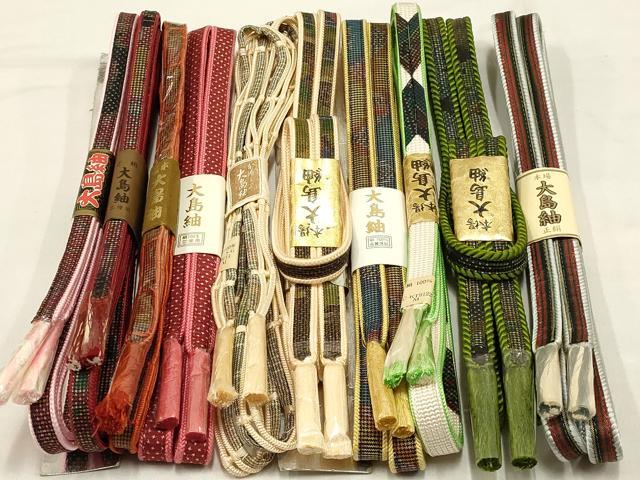 平和屋着物●和装小物 上質な帯締め10本セット 本場大島紬 逸品 全て未使用 AAAR6767ay