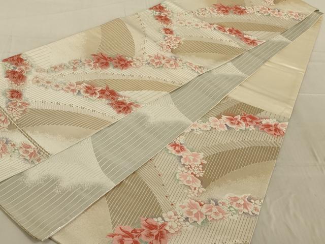 平和屋着物◎六通柄袋帯 唐織 舞花文 金糸 正絹 逸品 AAAR6830ou