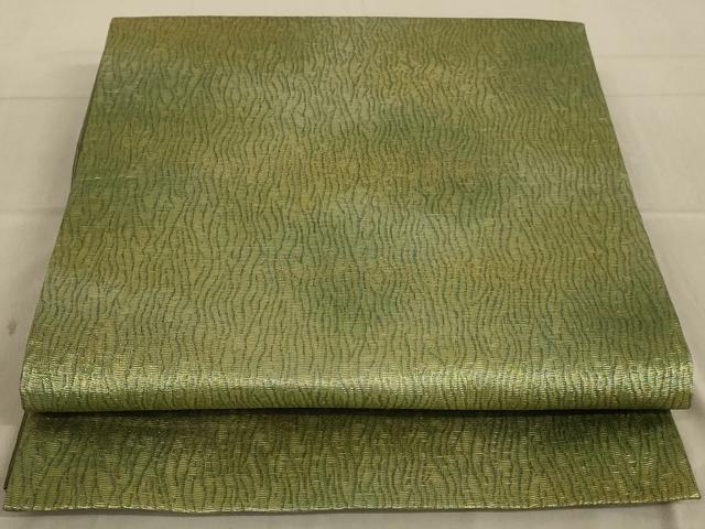 平和屋着物◎全通柄袋帯 ふくれ織 霞文 金糸 正絹 逸品 AAAR6839ou