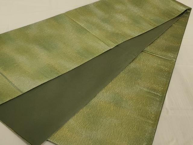 平和屋着物◎全通柄袋帯 ふくれ織 霞文 金糸 正絹 逸品 AAAR6839ou