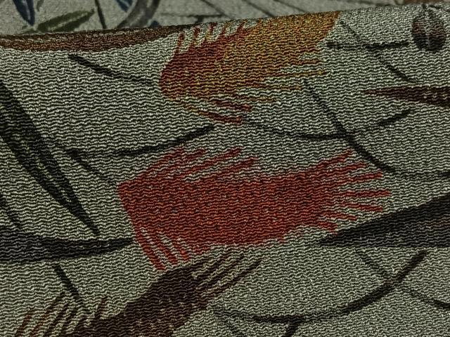 平和屋着物■上質な小紋 型染め つくし 土筆 正絹 逸品 AAAR6868jh